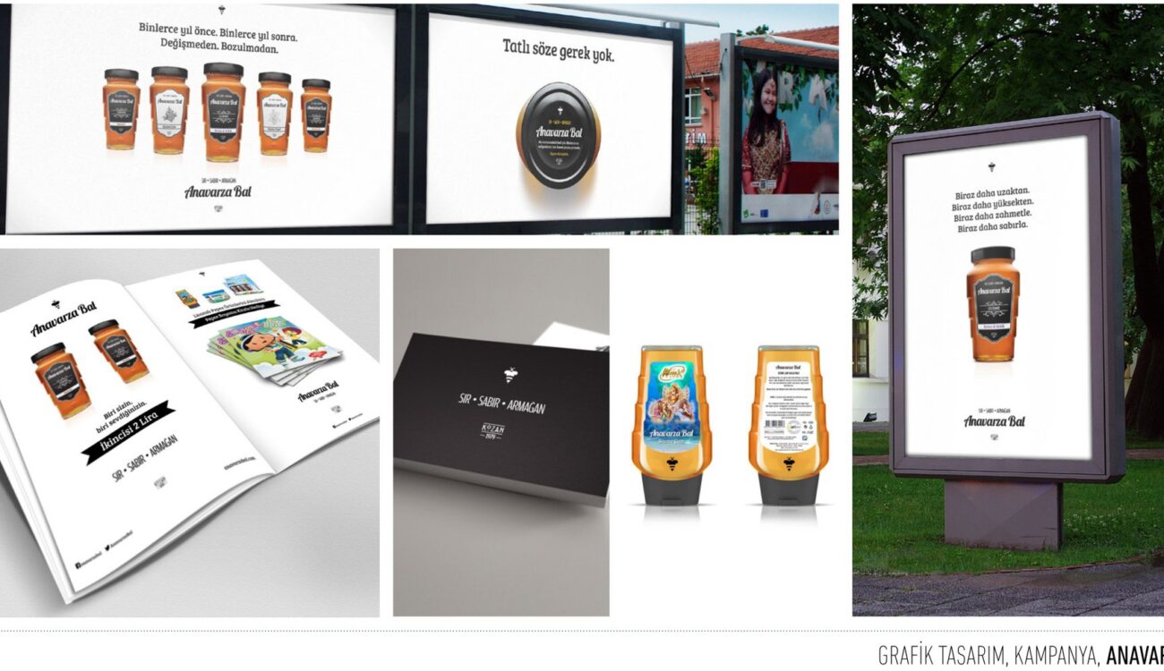 Anavarza Bal projesi için kampanya çalışmasını gösteren portfolyo görseli