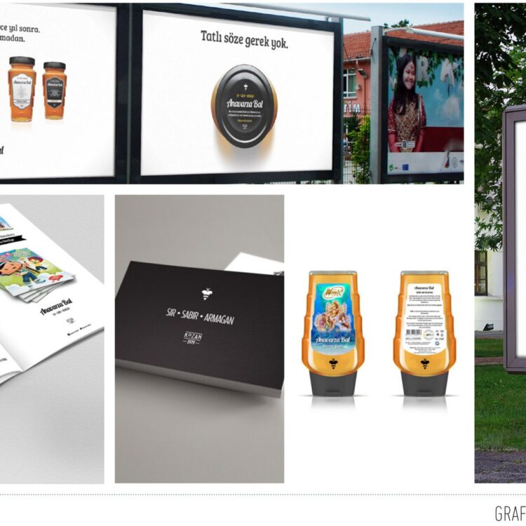 Anavarza Bal projesi için kampanya çalışmasını gösteren portfolyo görseli