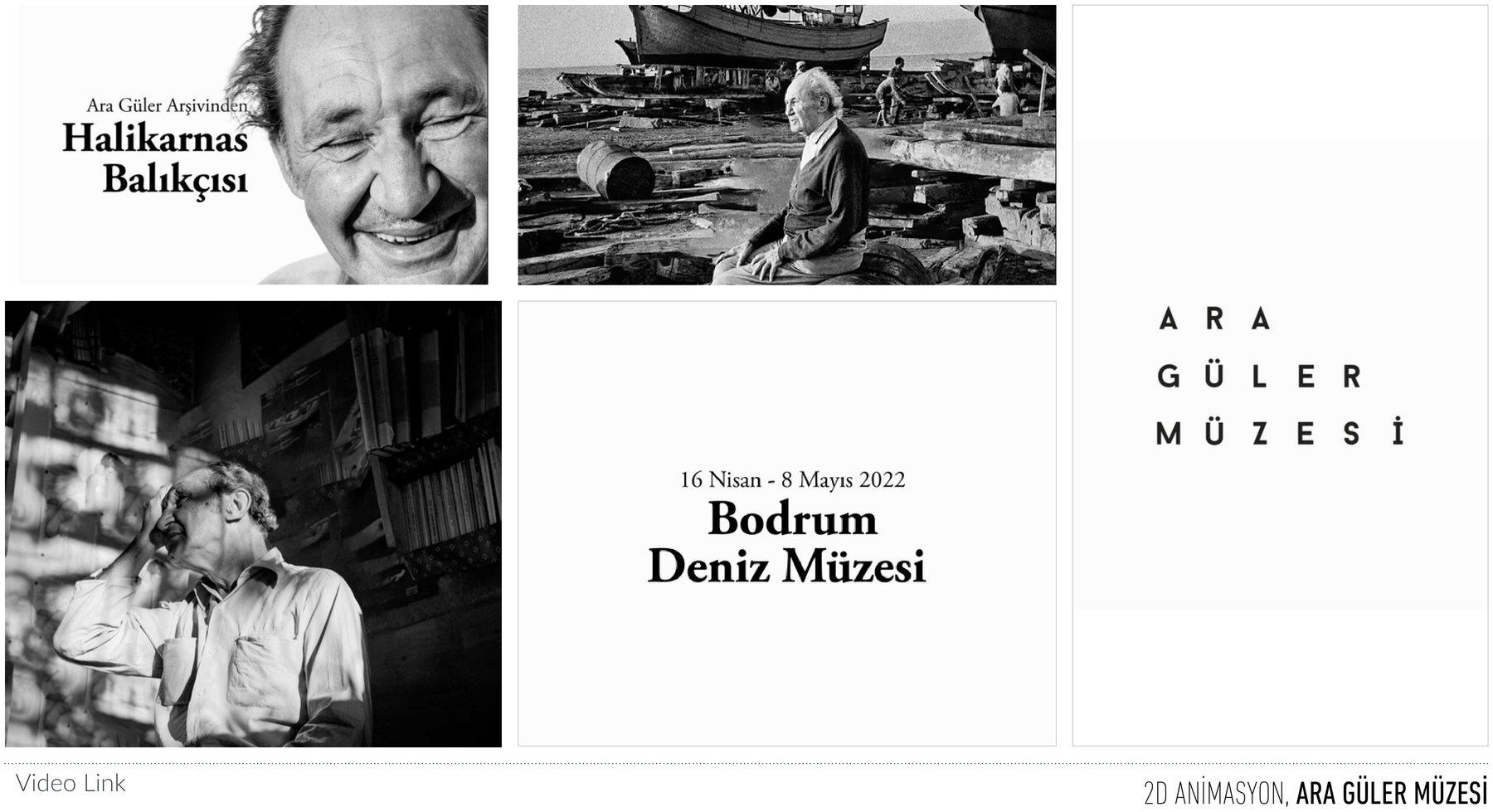 Ara Güler Müzesi projesi için 2D animasyon çalışmasını gösteren portfolyo görseli