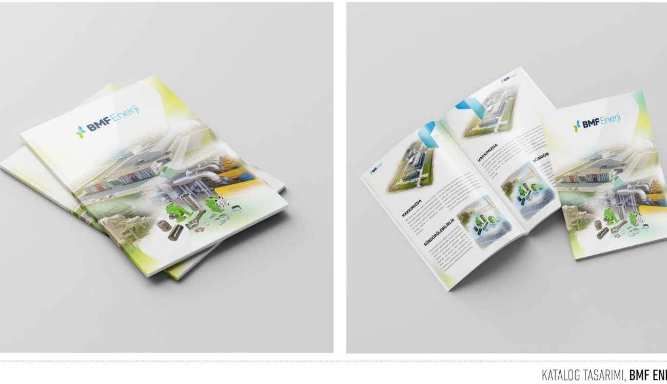 BMF Enerji projesi için katalog tasarımını gösteren portfolyo görseli