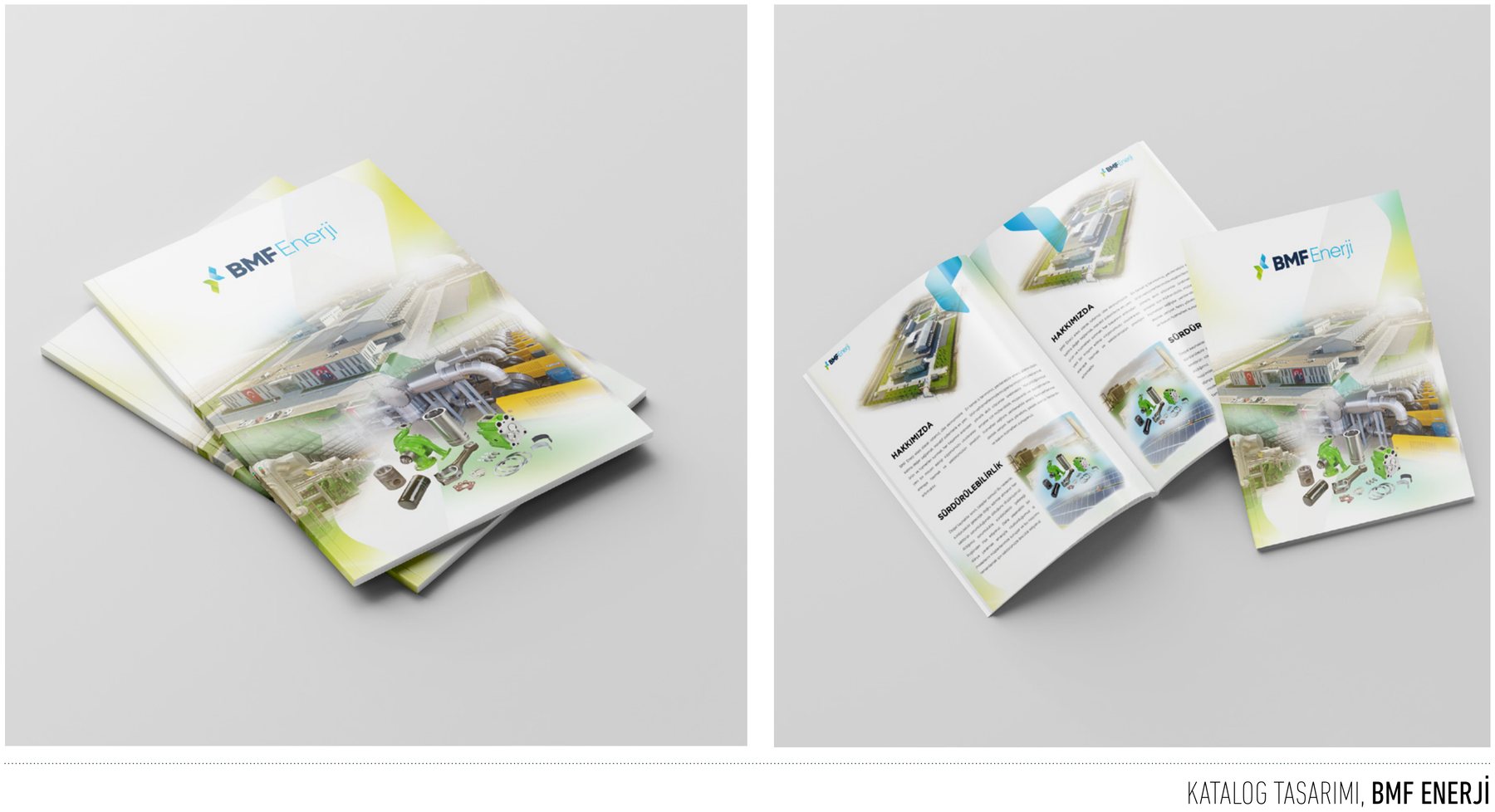 BMF Enerji projesi için katalog tasarımını gösteren portfolyo görseli