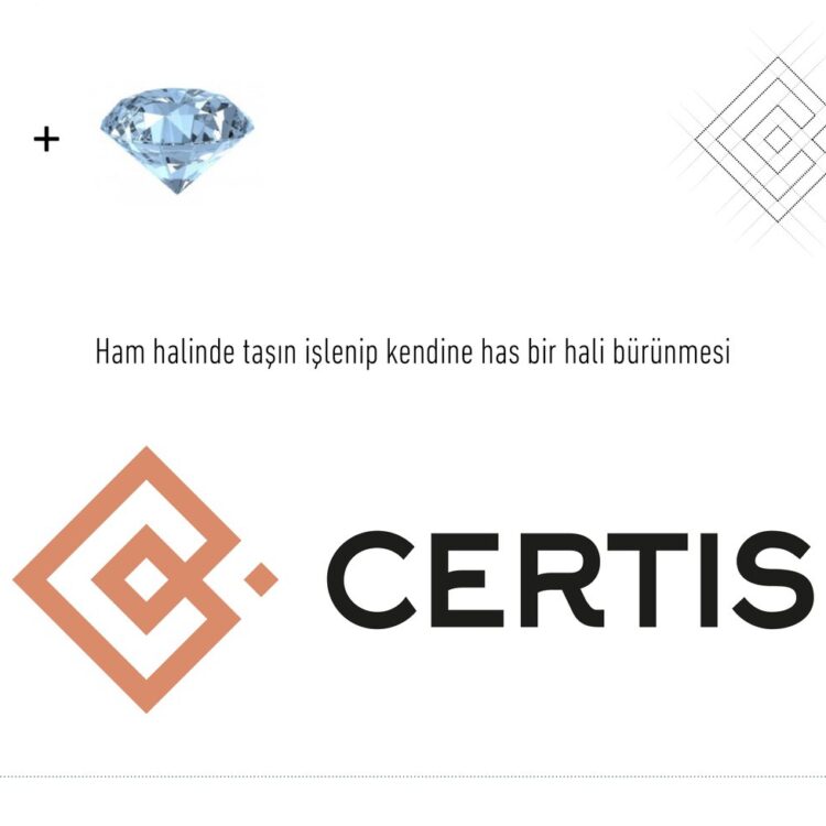 Certis Pırlanta projesi için logo tasarımını gösteren portfolyo görseli