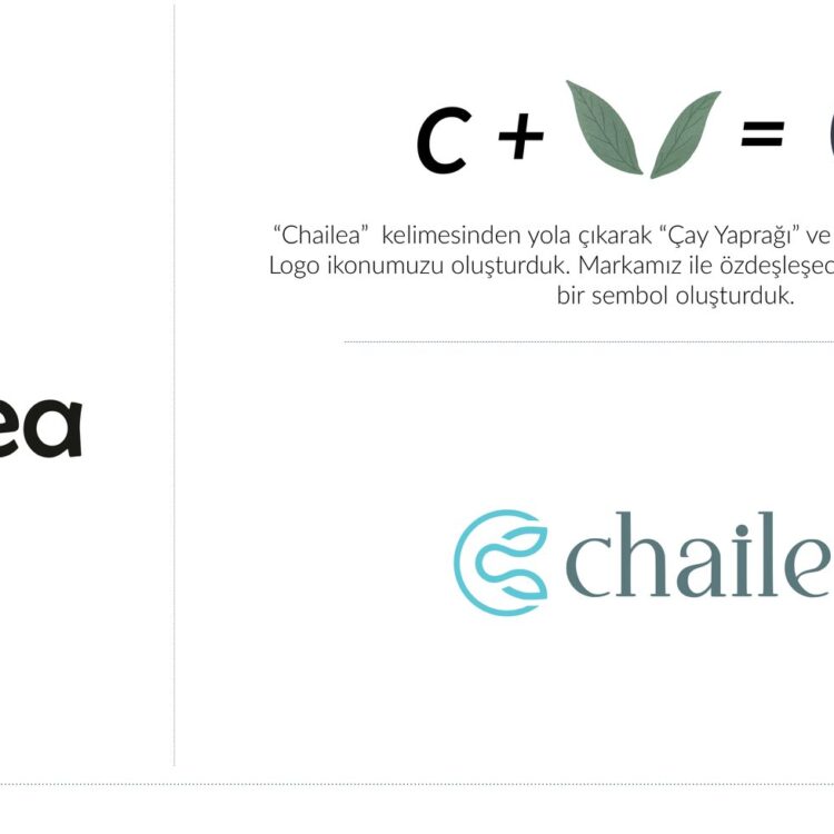 Chailea projesi için rebranding çalışmasını gösteren portfolyo görseli