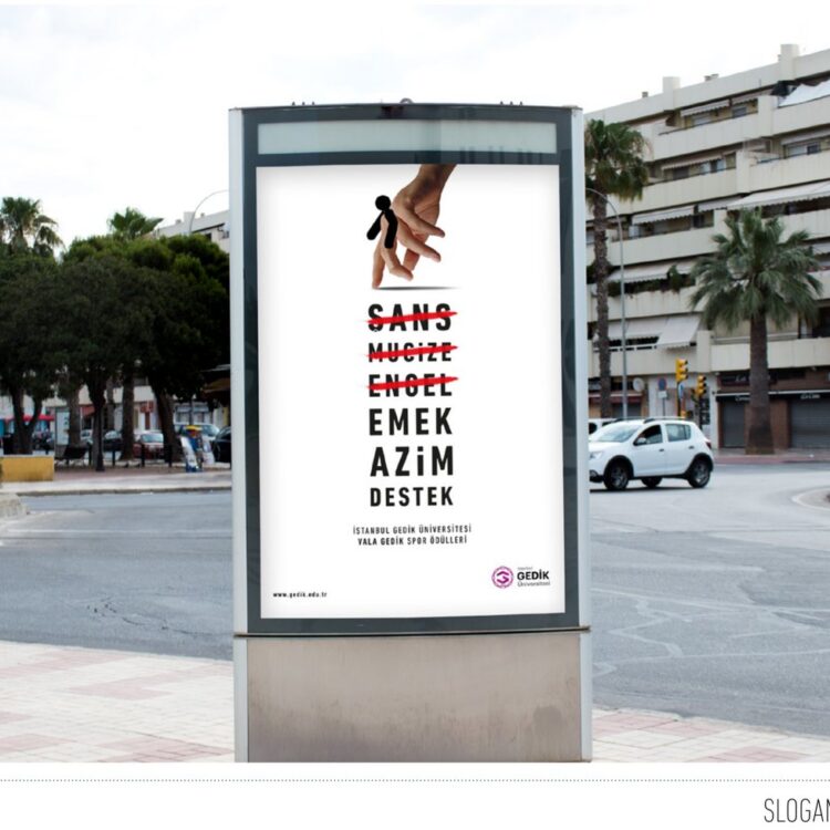 Gedik Üniversitesi projesi için kampanya çalışmasını gösteren portfolyo görseli