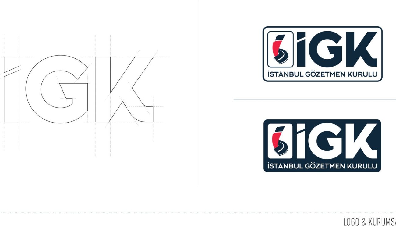 İGK projesi için logo ve kurumsal kimlik çalışmasını gösteren portfolyo görseli