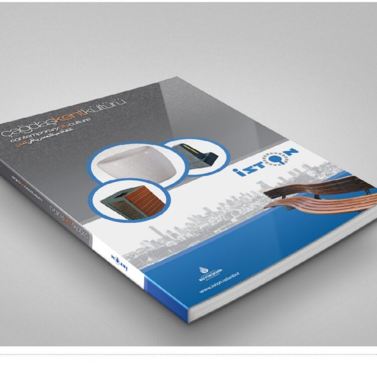 İBB / İSTON projesi için kent mobilyası kataloğunu gösteren portfolyo görseli