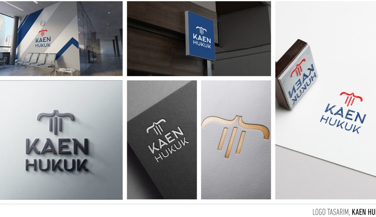Kaen Hukuk projesi için logo tasarımını gösteren portfolyo görseli
