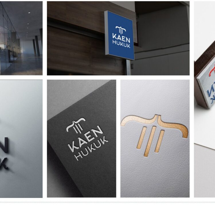 Kaen Hukuk projesi için logo tasarımını gösteren portfolyo görseli