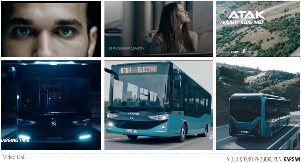 Karsan projesi için video ve post prodüksiyon çalışmasını gösteren portfolyo görseli