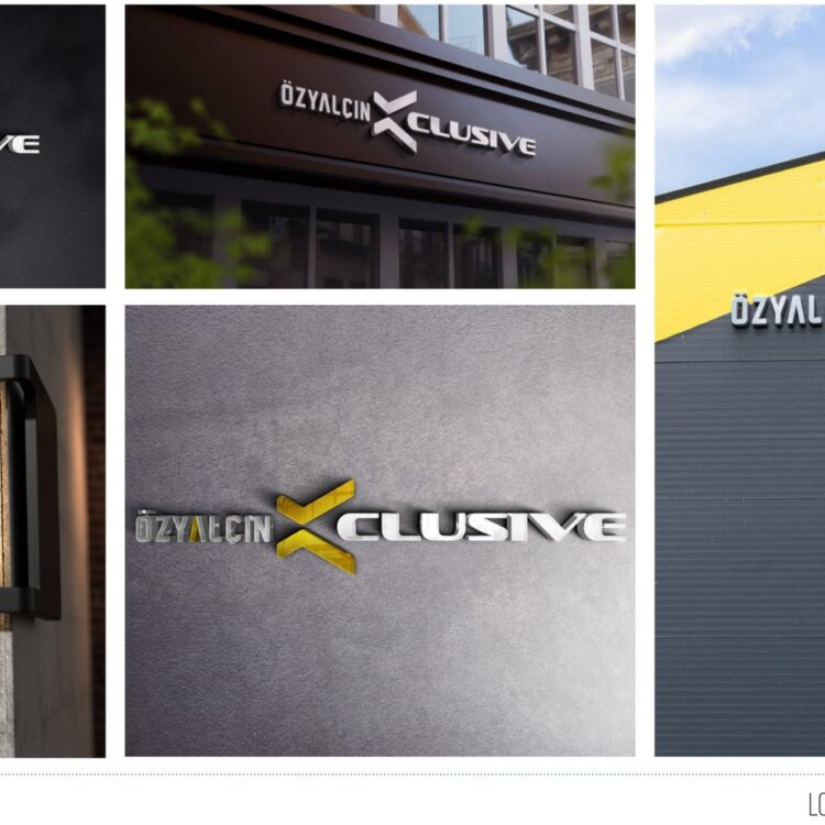 Özyalçın Exclusive projesi için logo tasarımını gösteren portfolyo görseli