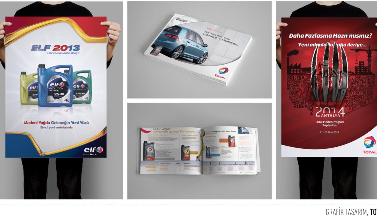 Total projesi için grafik tasarım ve animasyon çalışmasını gösteren portfolyo görseli