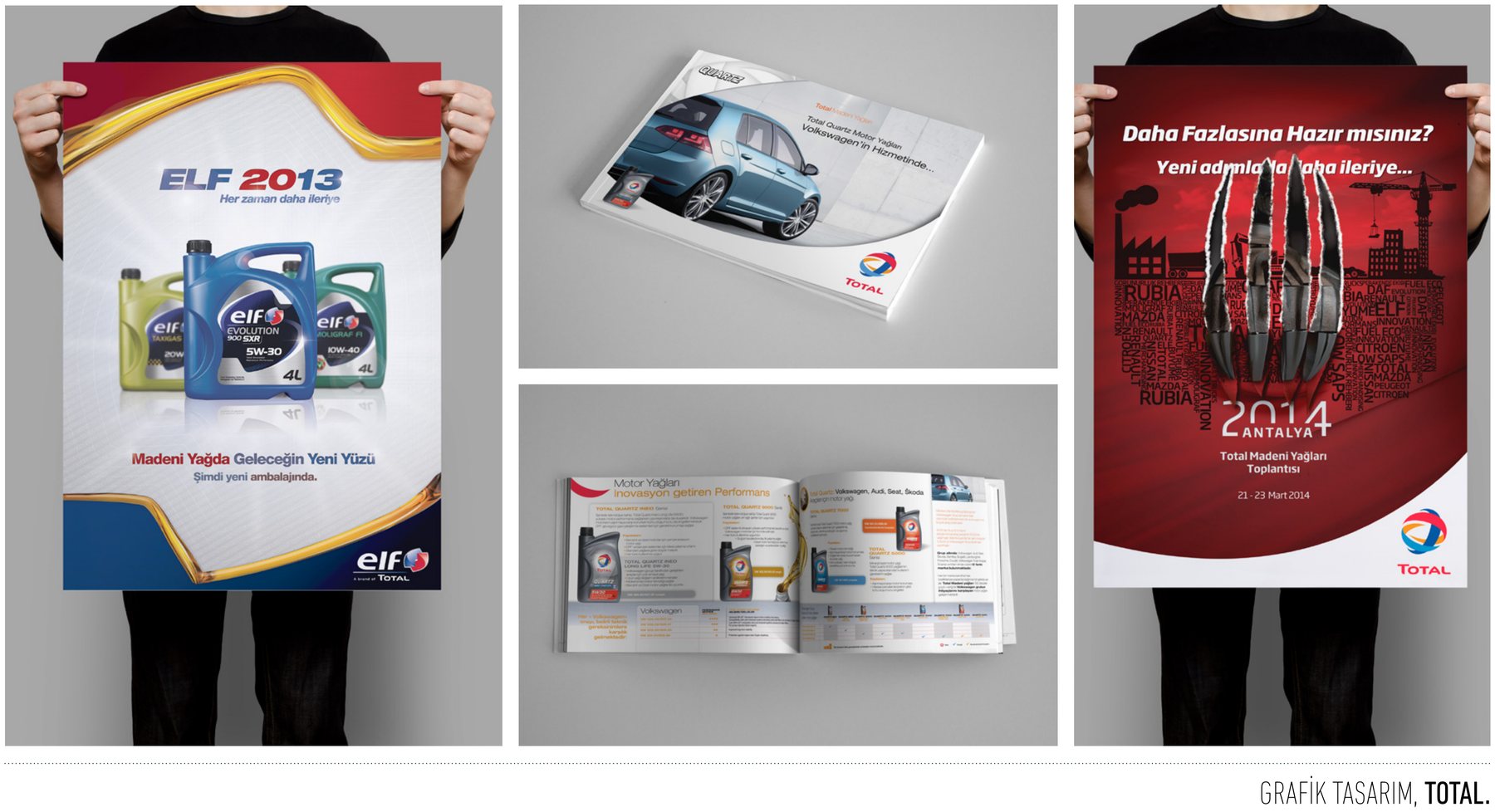 Total projesi için grafik tasarım ve animasyon çalışmasını gösteren portfolyo görseli